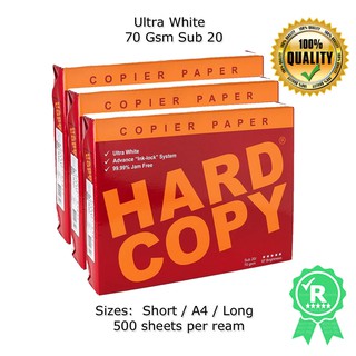 Hard Copy Paper 70 gsm S-20 Ultra White