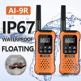 Airiton AI-9R IP67 Waterproof Walkie Talkie High Power NOAA Weather Two-way Radio Rechargeable PMR44