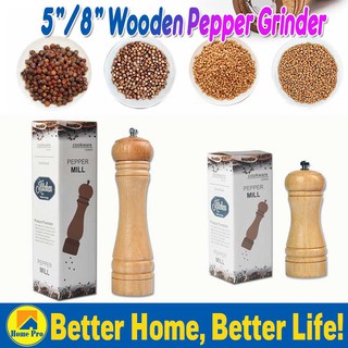 5 /8 Inch Manual Pepper Grinder Oak Wood Salt And Pepper Mill Multi-purpose Cruet Kitchen Tool