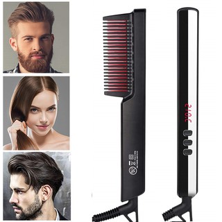 Men Beard Straightener Comb Ionic Hair Straightener Brush Anti-Scald Portable Straightening Comb Ant