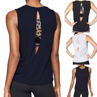Women Man Fashion Sexy Hollow Out Sports Vest Women Casual Fitness Yoga Tank Tops Sleeveless Tops