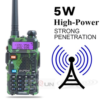 1PC/2PCS Baofeng 5W UV-5R Walkie Talkie Camo Dual Band UV5R 5W Ham Radios H/L UHF VHF Two Way Radio (2)