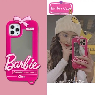 For iPhone 12 11 Pro Max IX XS Max XR i7 I8 i6 i6s plus Apple case Fashion mirror mobile phone case silicone full cover Cute Pink Barbie