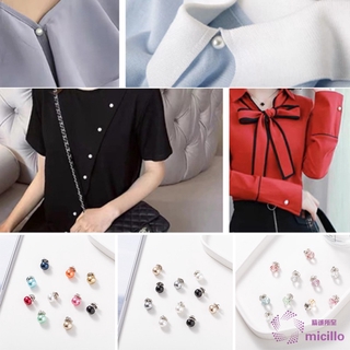 10pcs Set Women Brooch Small Pins Simulated Pearls Clip for Sweater Girls Ladies Dress Shirt