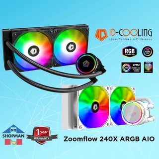 ID Cooling Zoomflow 240x Black / Snow White AIO ARGB IDCooling 240 X Liquid Cooling
