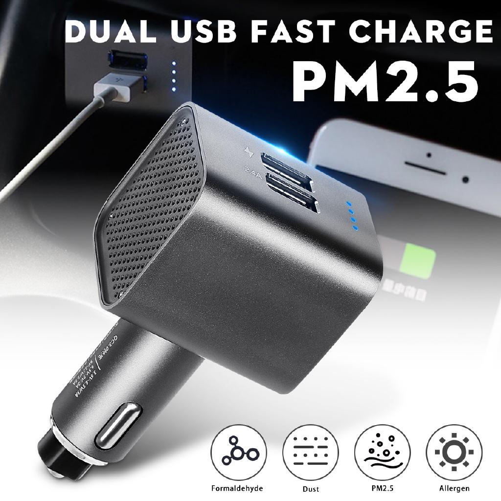 Auto Car Air Anion Purifier Ionizer HEPA Filter PM 2.5 USB (2)