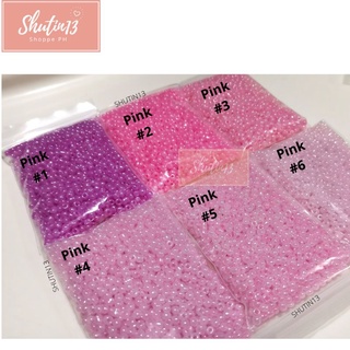 3mm Seed Beads Shades of pink Glossy Pastel Color 50 grams 100grams