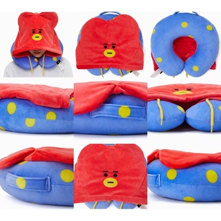 BTS Cartoon Hooded U-shaped Pillow Travel Neck Cushi Neck Cushi (5)