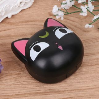 Cute Cat Contact Lens Case With Mirror Contact Lenses Box Portable Holder (1)