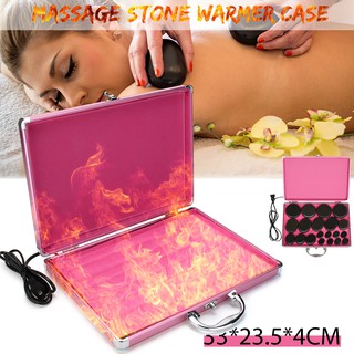 Professional Electric Hot Spa Stone Rock Heating Heater Box Massage Warmer Case