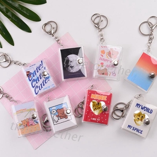 time* 20 Pockets Mini Photos Album with Keychain Instant Picture Storage Book Memory