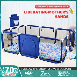 Baby Playpen Play Fence Stainless Children Game Bed Children Fence Indoor Play Yard Safety Playpen (1)