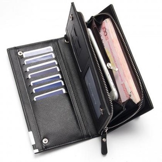 Wallets♕Original Authentic Baellery Long Zipper Wallet made of PU Leather Men and Women Wallet