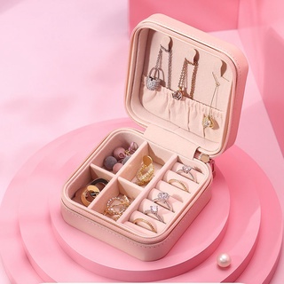 Portable Divided Fashion Jewelry Box Travel Jewelry Bag Necklace Ring Storage Box Earrings Storage Box