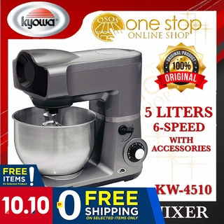 Kyowa 6-Speed 5-Liters Stand Mixer with Accessories Stainless Steel Bowl KW-4510 KW4510 *OSOS*