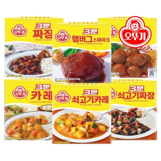 [Ottogi] 3 Minutes Meals / Jjajang, Curry Mild, Hamburg Steak, MeatBall, Teriyaki - KOREAN FOOD