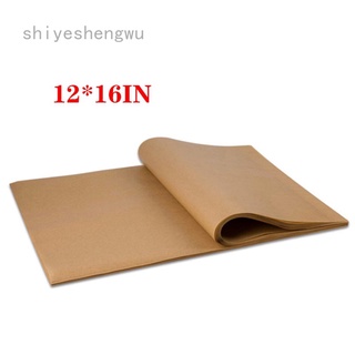 Shiyeshengwu Caisummer Chengyixin Keepgoing1 100 Sheets Precut Parchment Paper for Baking Unbleached Brown Kitchen Baking Paper