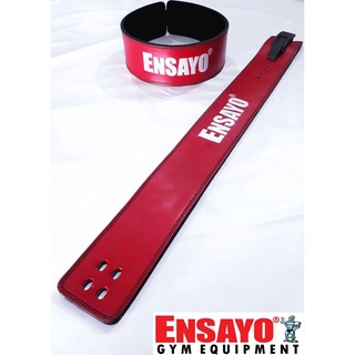 ◇▧▽New Fashion Casual ENSAYO Lifting BELT Leather Back Support LEVER Adjustable Lock Powerlifting W