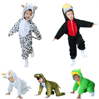Adult Kids Unisex Cartoon Animal Performance Clothing Party Costume Cosplay Zip Hoodie Jumpsuit