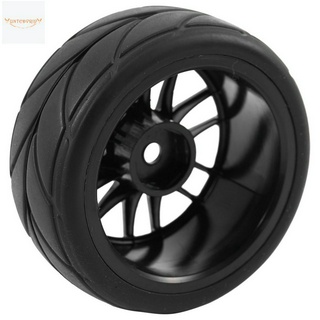 4Pcs 1/10 Rubber Tire Rc Racing Car Tires On Road Wheel Rim Fit For Hsp Hpi 9068-6081 Rc Car Part
