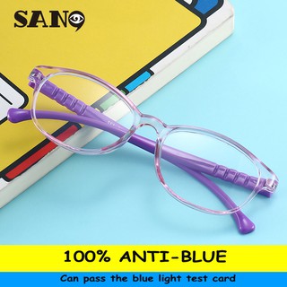 100%Anti-blue Kids Eyeglasses Anti Radiation Fashion Round Frames Replaceable Lenses Boys&Girls Eyewear