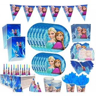Frozen Design Theme Cartoon Party Set Tableware Birthday Party Decoration For Children Set (4)
