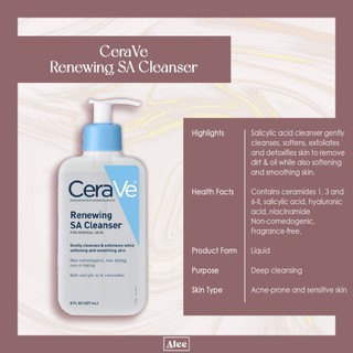 CeraVe Renewing SA Cleanser (237ml) | CeraVe