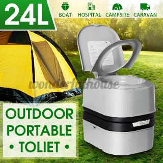5.3 Gallon Full Size SaniPottie 974MSD Portable Toilet with Push Button Flush, (1)