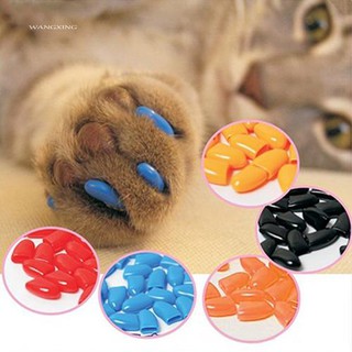 WX_20Pcs Soft Pet Dog Cats Kitten Paw Claws Control Nail Caps Covers Pet Accessories
