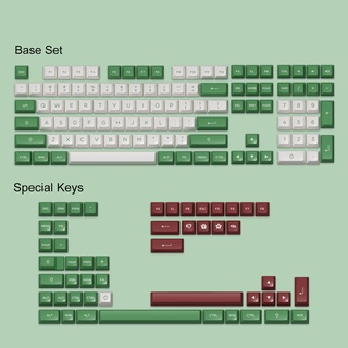 Akko Matcha Red Bean 158-Key ASA Profile PBT Double-Shot Full Keycap Set for Mechanical Keyboards with Collection Box (3)
