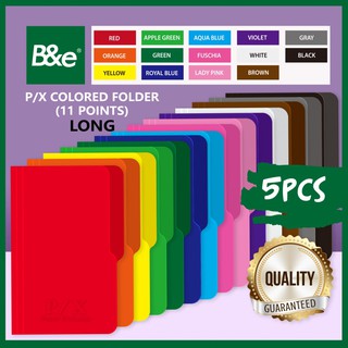 bnesos Stationary School Supplies Paper White Folder Colored Folder Size Long 11Points 14Colors 5's (1)