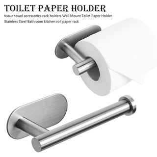 Toilet Paper Holder Bathroom Accessories Wall Mounted Stainless Steel Bathroom Kitchen Roll Paper Ra