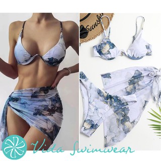Push Up Bikini with Cover Up Two Piece Swimsuit Swimwear for Women Beach Wear (2)