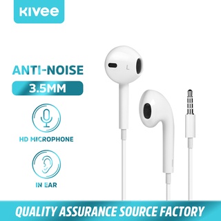 Kivee Earphones In-Ear HD Audio HiFi Super Bass Music Sport Headset for Android & iOS Universal Smartphone