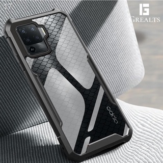 ☋For OPPO A94 Case Clear Back Soft TPU Edge【Fish Scales】Shockproof Protective Corners Slim Thin Cove