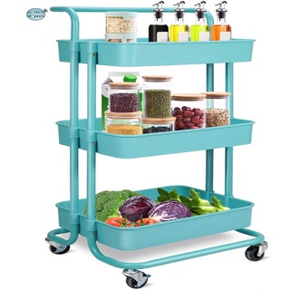 NEW 3-Tier Kitchen Utility Trolley Cart Shelf Storage Rack Baby Stuff Organizer