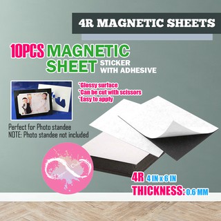 10 pcs 4R size Magnetic Sheet with Full Adhesive photobooth Material DIY Ref Magnet [CHEAPEST]