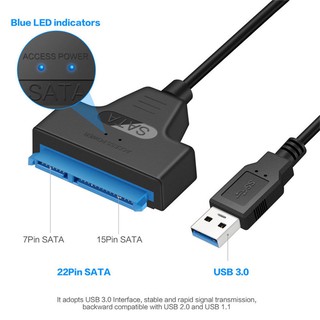 GS USB 3.0 To 2.5" SATA 22 Pin Adapter Cable Converter HDD SSD Hard Drive Disk (1)