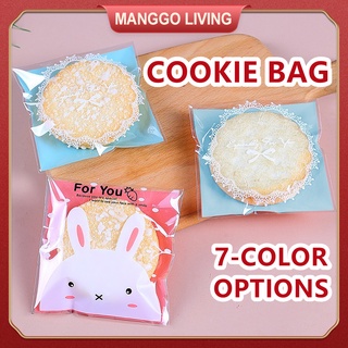 100Pcs Cookies Bag Candy Food Packaging 10x10CM Lace Design Self Adhesive Food Bag Party Favor Treat