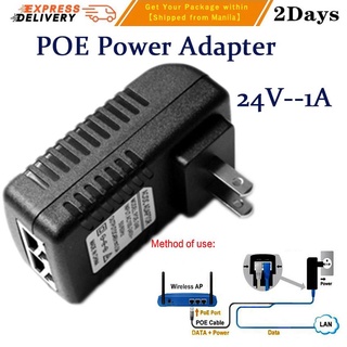 Hot Cctv 24V 1A POE Wall Plug Poe Injector Ethernet Adapter Converter Ip Camera POE Phone Power Supp