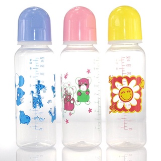 250ml Cute Baby Bottle Infant Newborn Children Learn Feeding Drinking Bottle Kids Standard Caliber P