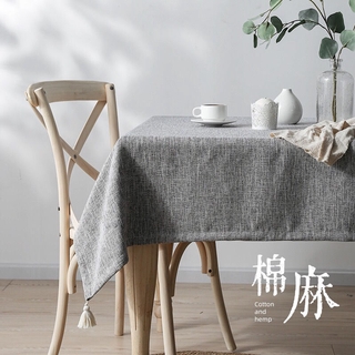 tablecloth Solid Color Tablecloth Cotton Linen Fabric Thicken Hipster Chinese Table Cloth Tablecloth Tea Table Simple Rectangular