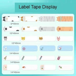 【Spot sale】 Niimbot【D11/D61 Label】Colorful Thermal Label Tape Label Sticker with Cute Animal Pictu