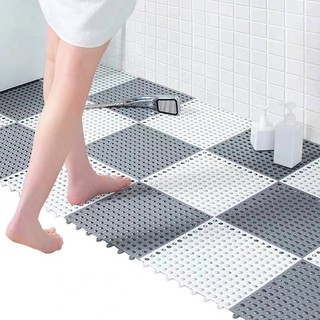 Dsubuy Bathroom Anti-Slip Mat Splicing Toilet Partition Shower Room Bath Non-Slip Floo