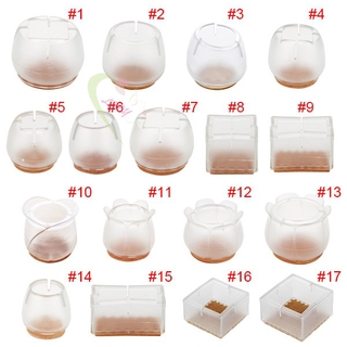 LE 10pcs Silicone Rectangle Square Round Chair Leg Caps Feet Pads Furniture Table Covers Wood Floor Protectors @PH