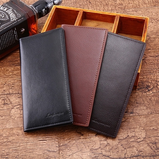 NEW Men Luxury Leather Wallet ID Card Holder Purse Checkbook Long Clutch Bifold PU Leather Synthetic