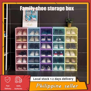 □[local inventory] Shoe cabinet flip drawer type thickened transparent stackable box storage
