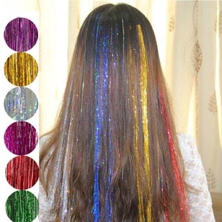Ribbons & Scrunchies◕❖Hair tinsel sparkle holographic glitter extensions highlight