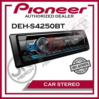 Original Pioneer DEH-S4250BT: 50W x 4 Audio Receiver with Smart Sync Control, Bluetooth