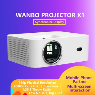 Global Version Wanbo X1 LED Projector WB-TX1 1080P LCD Glass Lens Low Noise Wireless Projection Anti